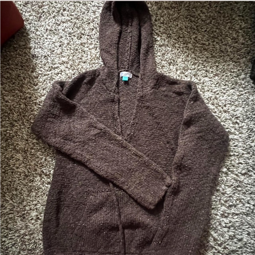 Old Navy Dark Brown Hooded Cardigan